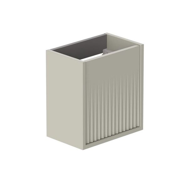 Vado Safari Wall Hung Cashmere Fluted Vanity Unit 400mm Left Pull