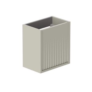 Vado Safari Wall Hung Cashmere Fluted Vanity Unit 400mm Left Pull
