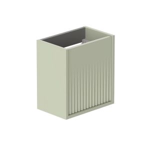 Vado Safari Wall Hung Sage Green Fluted Vanity Unit 400mm Left Pull