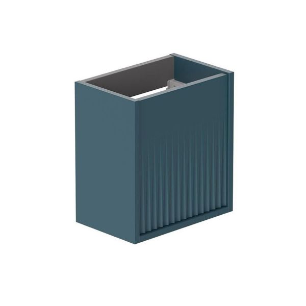 Vado Safari Wall Hung Atlantic Blue Fluted Vanity Unit 400mm Right Pull