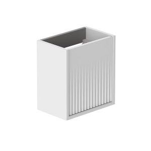 Vado Safari Wall Hung Arctic White Fluted Vanity Unit 400mm Right Pull