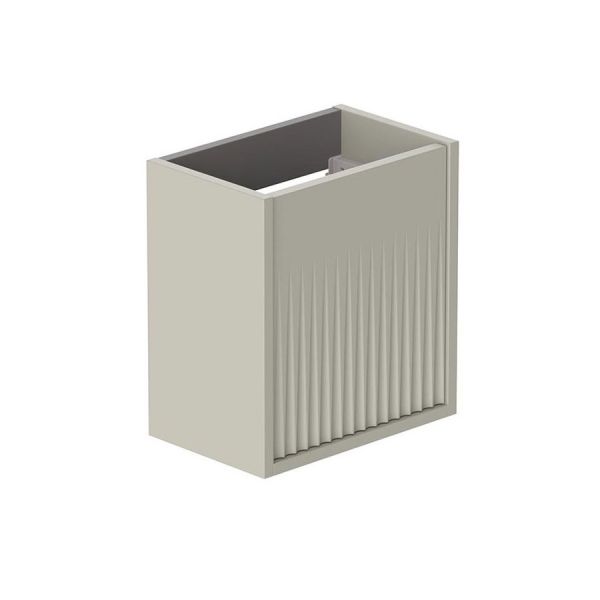 Vado Safari Wall Hung Cashmere Fluted Vanity Unit 400mm Right Pull