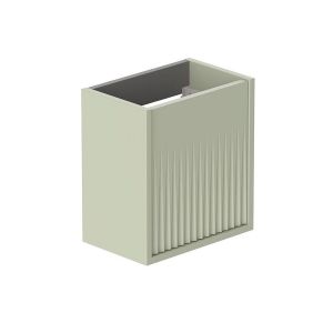 Vado Safari Wall Hung Sage Green Fluted Vanity Unit 400mm Right Pull