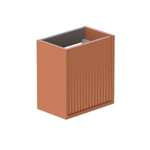 Vado Safari Wall Hung Terracotta Fluted Vanity Unit 400mm Right Pull