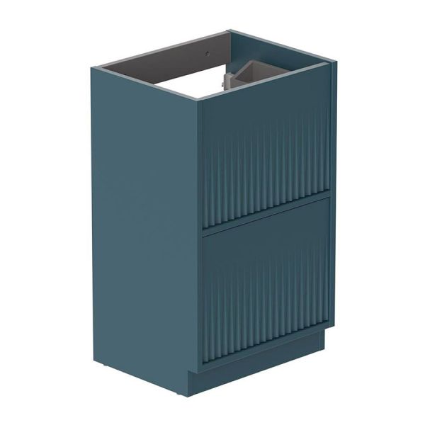 Vado Safari Floor Mounted Atlantic Blue Fluted Vanity Unit 500mm