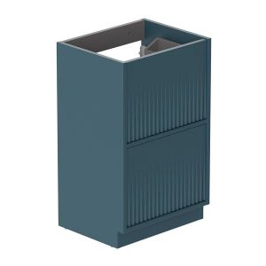 Vado Safari Floor Mounted Atlantic Blue Fluted Vanity Unit 500mm