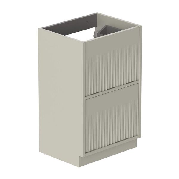 Vado Safari Floor Mounted Cashmere Fluted Vanity Unit 500mm
