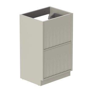 Vado Safari Floor Mounted Cashmere Fluted Vanity Unit 500mm
