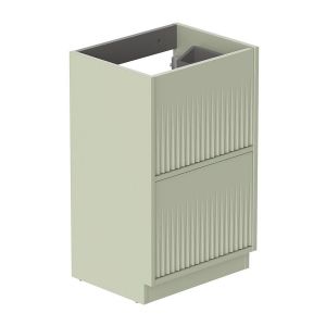 Vado Safari Floor Mounted Sage Green Fluted Vanity Unit 500mm