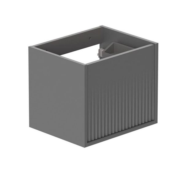 Vado Safari Wall Hung Charcoal Grey Fluted Vanity Unit 500mm