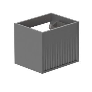 Vado Safari Wall Hung Charcoal Grey Fluted Vanity Unit 500mm