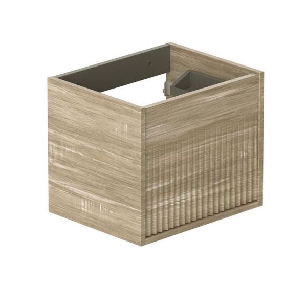 Vado Safari Wall Hung Natural Oak Fluted Vanity Unit 500mm