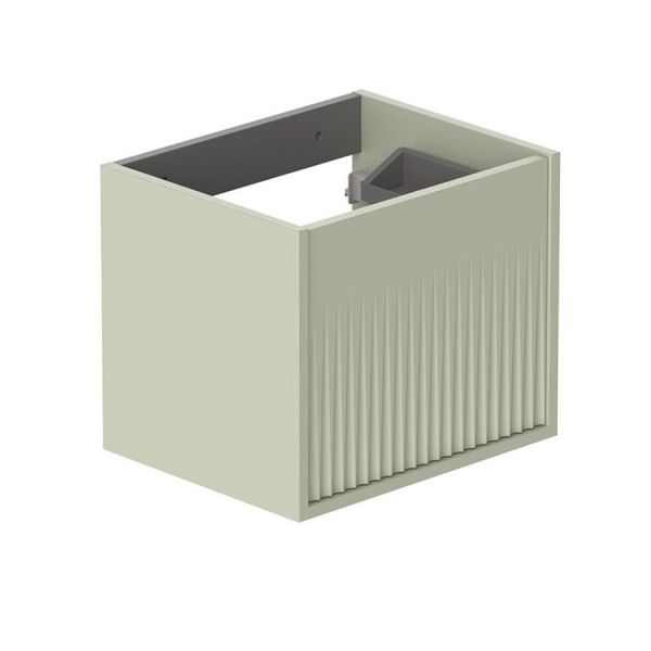 Vado Safari Wall Hung Sage Green Fluted Vanity Unit 500mm