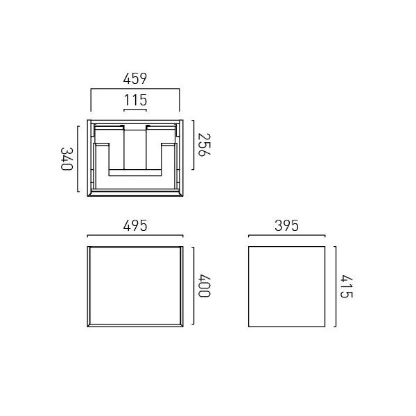 Vado Safari Wall Hung Charcoal Grey Vanity Unit 500mm #2