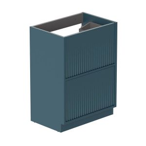 Vado Safari Floor Mounted Atlantic Blue Fluted Vanity Unit 600mm