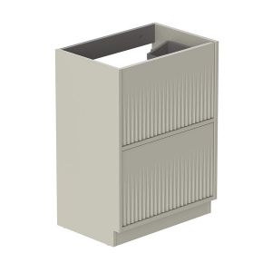Vado Safari Floor Mounted Cashmere Fluted Vanity Unit 600mm