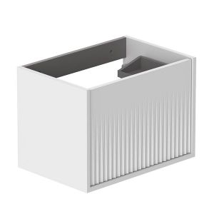 Vado Safari Wall Hung Arctic White Fluted Vanity Unit 600mm