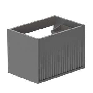 Vado Safari Wall Hung Charcoal Grey Fluted Vanity Unit 600mm