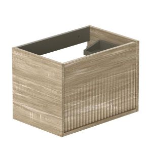 Vado Safari Wall Hung Natural Oak Fluted Vanity Unit 600mm