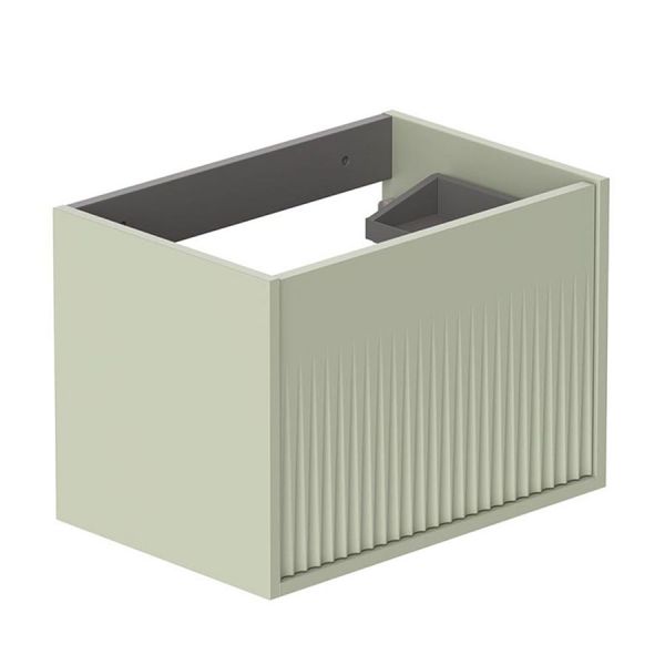 Vado Safari Wall Hung Sage Green Fluted Vanity Unit 600mm