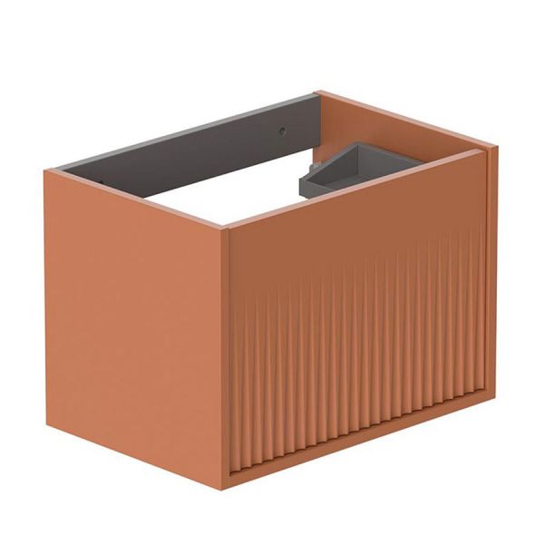 Vado Safari Wall Hung Terracotta Fluted Vanity Unit 600mm