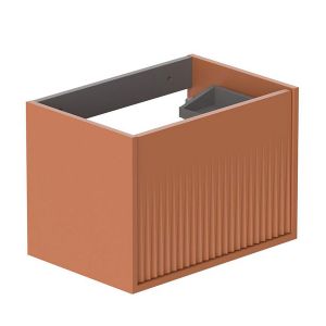 Vado Safari Wall Hung Terracotta Fluted Vanity Unit 600mm
