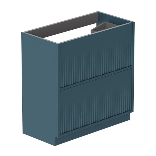 Vado Safari Floor Mounted Atlantic Blue Fluted Vanity Unit 800mm