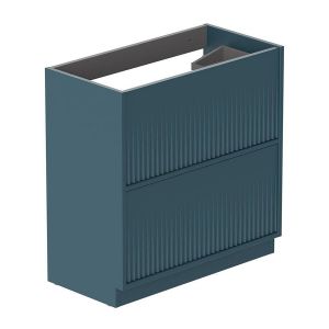 Vado Safari Floor Mounted Atlantic Blue Fluted Vanity Unit 800mm