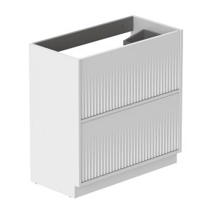 Vado Safari Floor Mounted Arctic White Fluted Vanity Unit 800mm