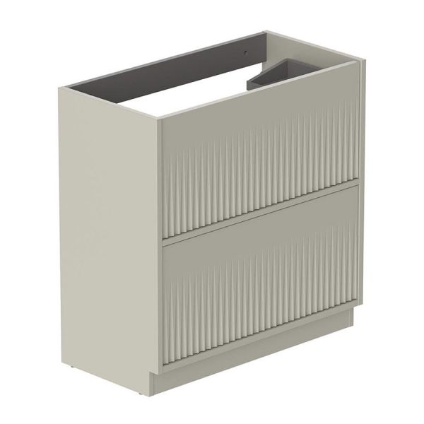 Vado Safari Floor Mounted Cashmere Fluted Vanity Unit 800mm