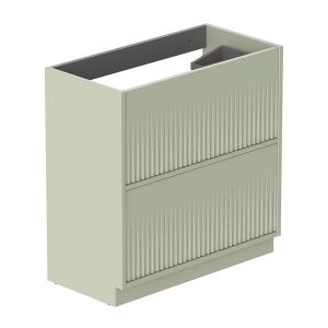 Vado Safari Floor Mounted Sage Green Fluted Vanity Unit 800mm