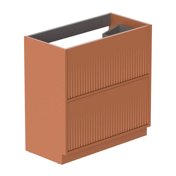 Vado Safari Floor Mounted Terracotta Fluted Vanity Unit 800mm