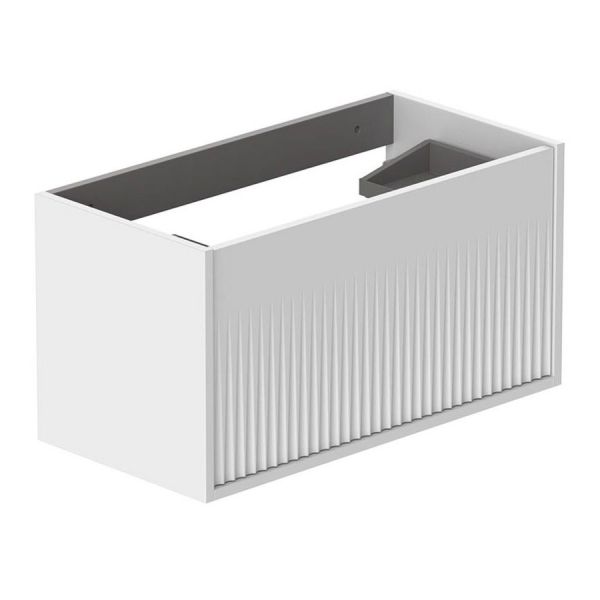 Vado Safari Wall Hung Arctic White Fluted Vanity Unit 800mm