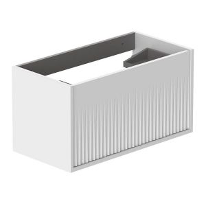 Vado Safari Wall Hung Arctic White Fluted Vanity Unit 800mm