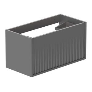 Vado Safari Wall Hung Charcoal Grey Fluted Vanity Unit 800mm