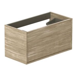 Vado Safari Wall Hung Natural Oak Fluted Vanity Unit 800mm