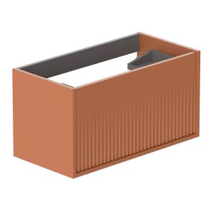 Vado Safari Wall Hung Terracotta Fluted Vanity Unit 800mm