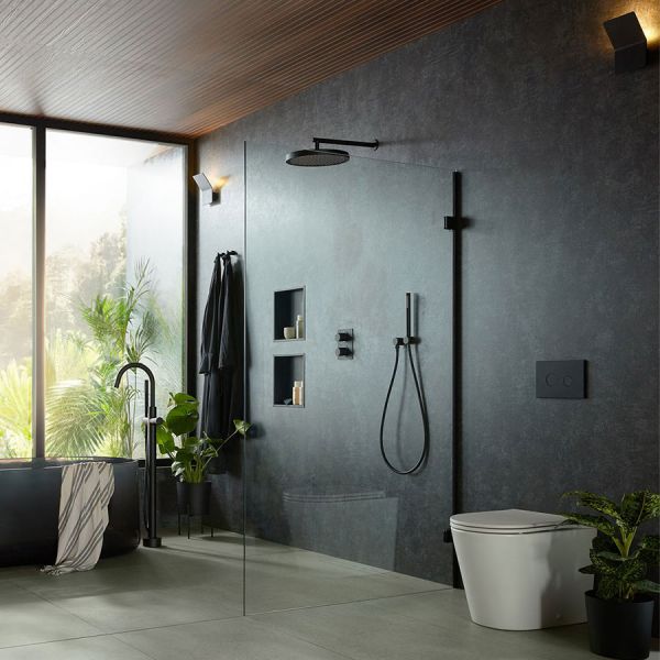 Vado Safari Matt Black 320mm Round Shower Head #2