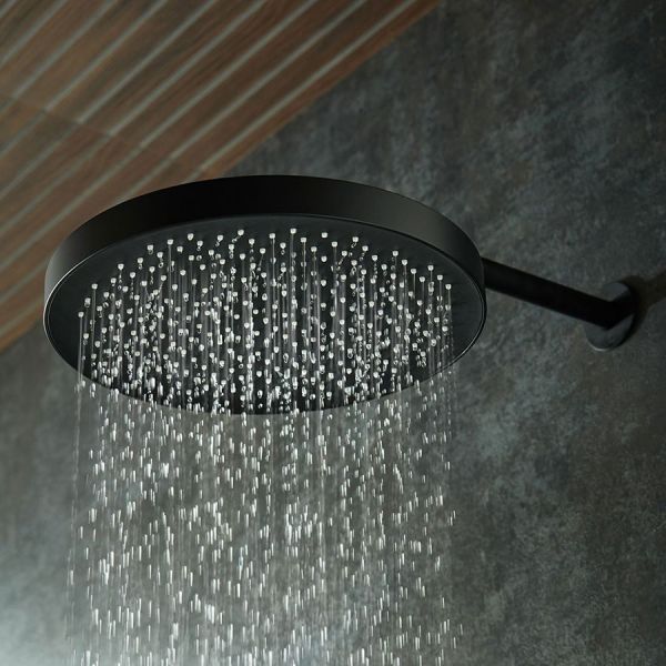 Vado Safari Matt Black 320mm Round Shower Head #4