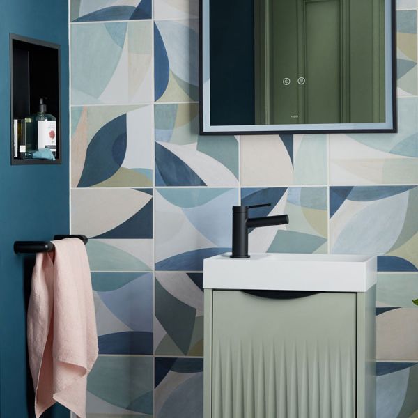 Vado Safari Matt Black 500 x 700mm Illuminated Rectangular Bathroom Mirror #4