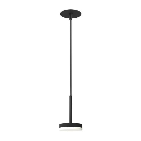 Vado Safari Matt Black 500 x 700mm LED Rectangular Bathroom Mirror and Disc Style Pendant Lights Package #2