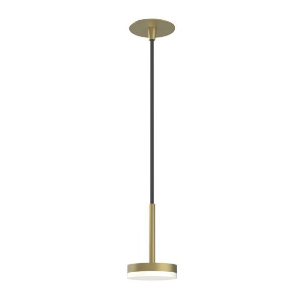 Vado Safari Satin Brass 500 x 700mm LED Rectangular Bathroom Mirror and Disc Style Pendant Lights Package #2