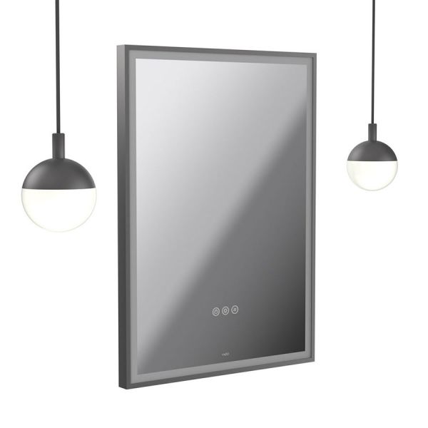 Vado Safari Pewter 500 x 700mm LED Rectangular Bathroom Mirror and Pendant Lights Package