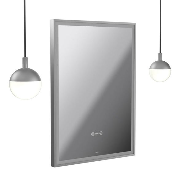 Vado Safari Chrome 500 x 700mm LED Rectangular Bathroom Mirror and Pendant Lights Package