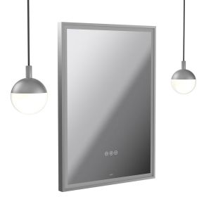 Vado Safari Chrome 500 x 700mm LED Rectangular Bathroom Mirror and Pendant Lights Package