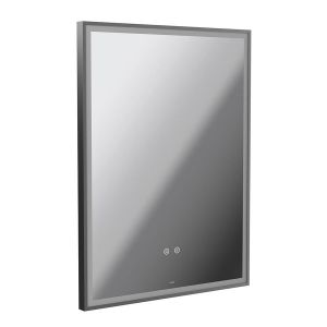 Vado Safari Pewter 600 x 800mm Illuminated Rectangular Bathroom Mirror