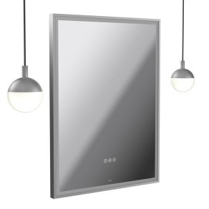 Vado Safari Chrome 600 x 800mm LED Rectangular Bathroom Mirror and Pendant Lights Package