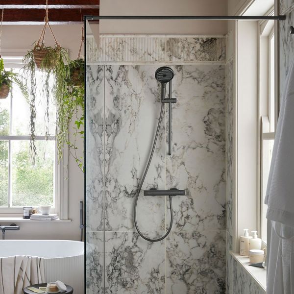 Vado Safari Pewter Multi Functional Slide Rail Shower Kit #2