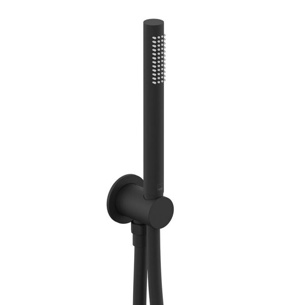 Vado Safari Matt Black Round Single Function Handset Shower Kit