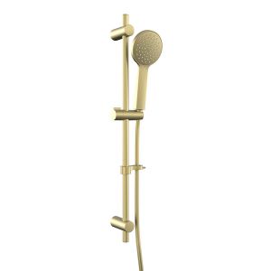 Vado Safari Satin Brass Round Slider Rail Shower Kit